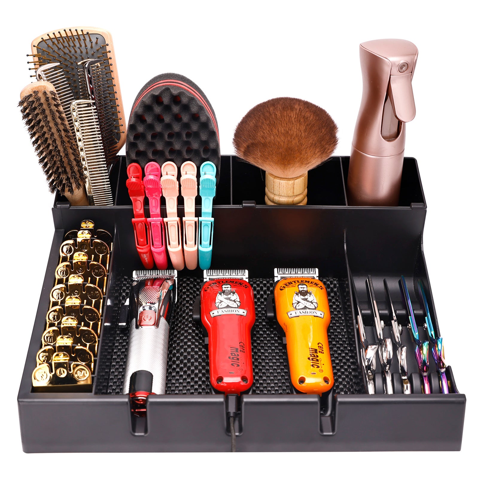 Caja organizadora de herramientas de barberia y peluqueria